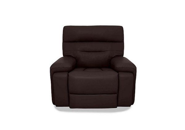 Cinemax Media Leather Power Recliner Chair with Power Headrest | Bed Sava
