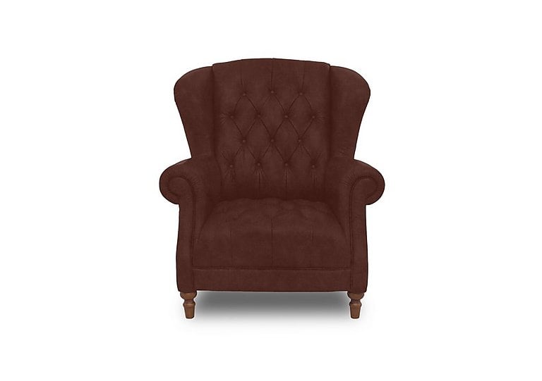 Columbus Fabric Wing Chair - Manhattan Burnt Sienna