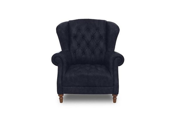Columbus Fabric Wing Chair  Manhattan Indigo | Bed Sava