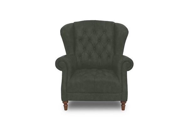 Columbus Fabric Wing Chair  Manhattan Pine | Bed Sava