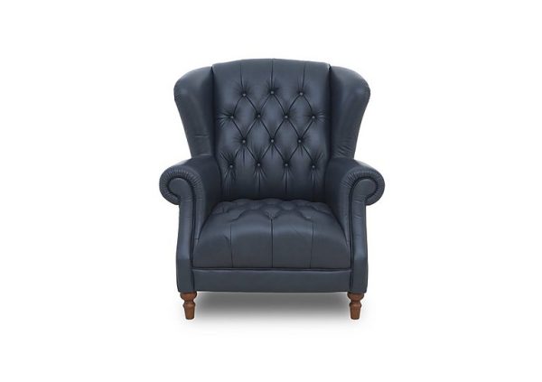 Columbus Leather Wing Chair | Bed Sava