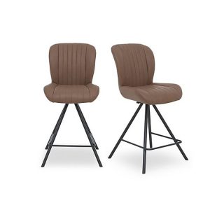 Bodahl  Compact Terra Pair of Swivel Bar Stools  Cognac | Bed Sava