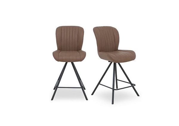 Bodahl  Compact Terra Pair of Swivel Bar Stools  Cognac | Bed Sava
