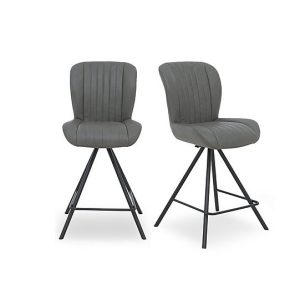 Bodahl  Compact Terra Pair of Swivel Bar Stools  Grey | Bed Sava