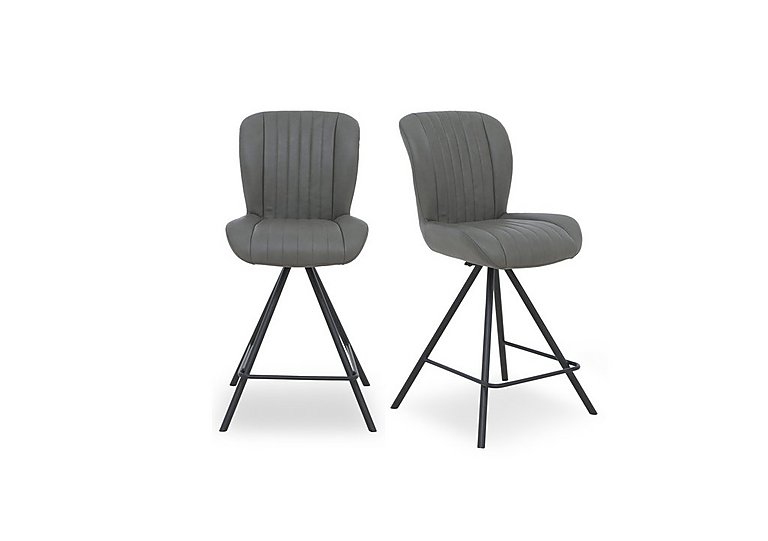 Bodahl - Compact Terra Pair of Swivel Bar Stools - Grey