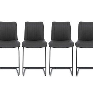 Bodahl  Terra Set of 4 Fixed Bar Stools  Vintage Grey | Bed Sava