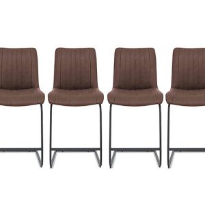 Bodahl  Terra Set of 4 Fixed Bar Stools  Cognac | Bed Sava