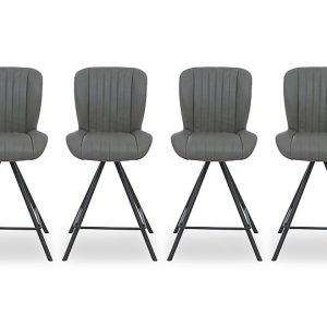 Bodahl  Compact Terra Set of 4 Swivel Bar Stools  Grey | Bed Sava