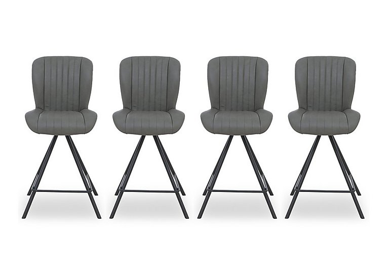 Bodahl - Compact Terra Set of 4 Swivel Bar Stools - Grey