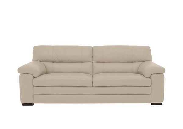 Cozee 3 Seater Pure Premium BV Leather Sofa  Dapple Grey | Bed Sava
