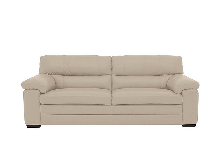 Cozee 3 Seater Pure Premium BV Leather Sofa  Dapple Grey | Bed Sava