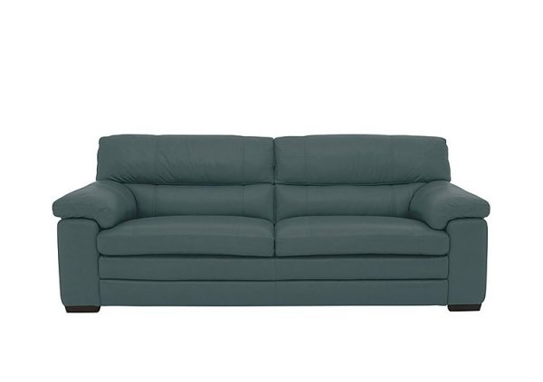 Cozee 3 Seater Pure Premium BV Leather Sofa  BV Lake Green | Bed Sava