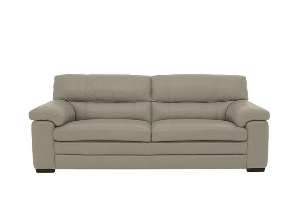 Cozee 3 Seater Pure Premium BV Leather Sofa  BV Taupe | Bed Sava