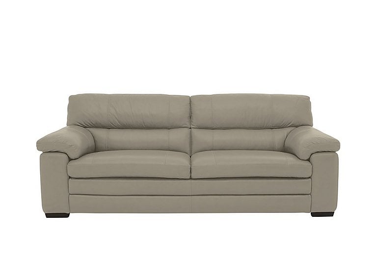 Cozee 3 Seater Pure Premium BV Leather Sofa  BV Taupe | Bed Sava