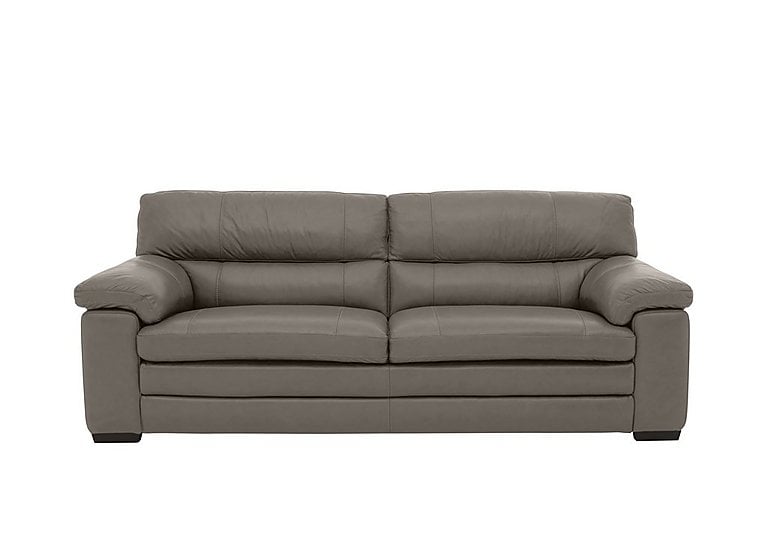 Cozee 3 Seater Pure Premium BV Leather Sofa  BV Elephant | Bed Sava