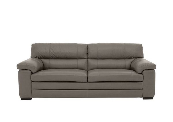 Cozee 3 Seater Pure Premium NC Leather Sofa  NC Elephant | Bed Sava