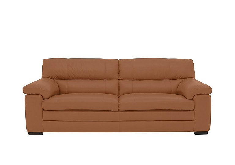 Cozee 3 Seater Pure Premium NC Leather Sofa - Pecan Brown