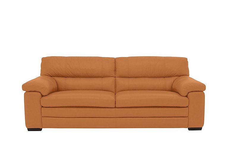Cozee 3 Seater Pure Premium NC Leather Sofa - NC Honey Yellow