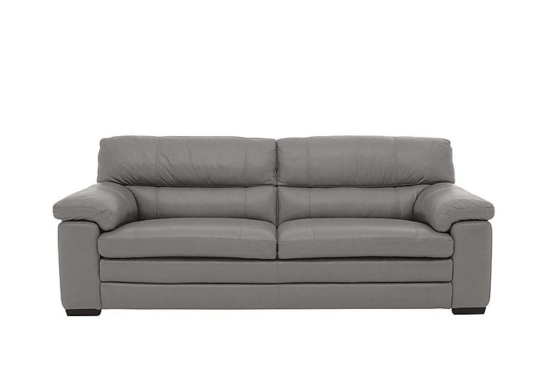 Cozee 3 Seater Pure Premium NC Leather Sofa - Sleet