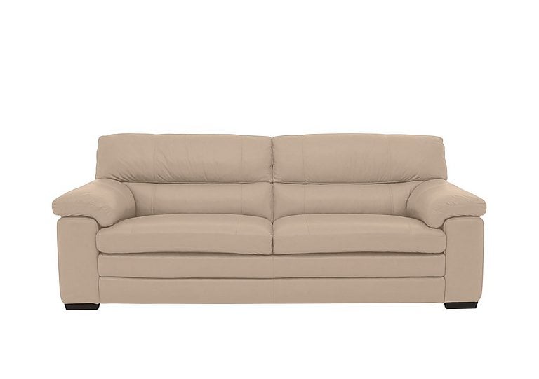 Cozee 3 Seater Pure Premium NC Leather Sofa - NC Pebble