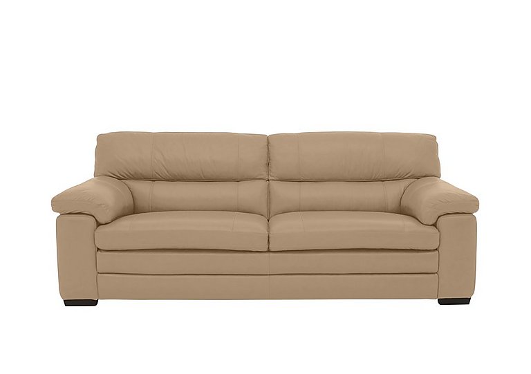 Cozee 3 Seater Pure Premium Leather Sofa - Nude