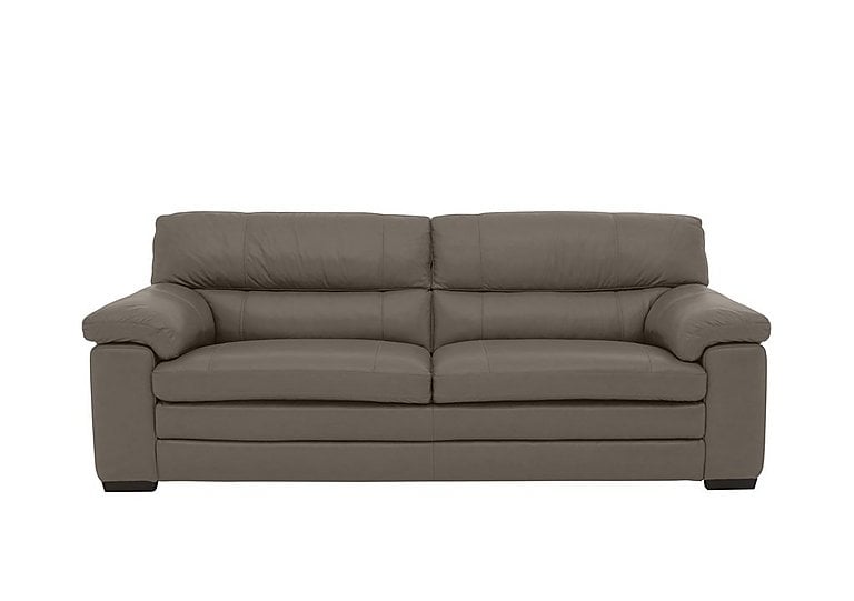 Cozee 3 Seater Pure Premium Leather Sofa - Elephant