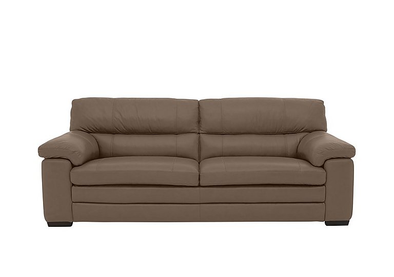 Cozee 3 Seater Pure Premium Leather Sofa - Fawn