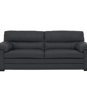 Cozee 3 Seater Pure Premium Leather Sofa  Shale Grey | Bed Sava