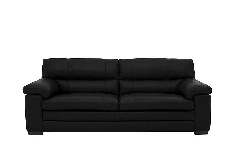 Cozee 3 Seater Pure Premium SK Leather Sofa - Black