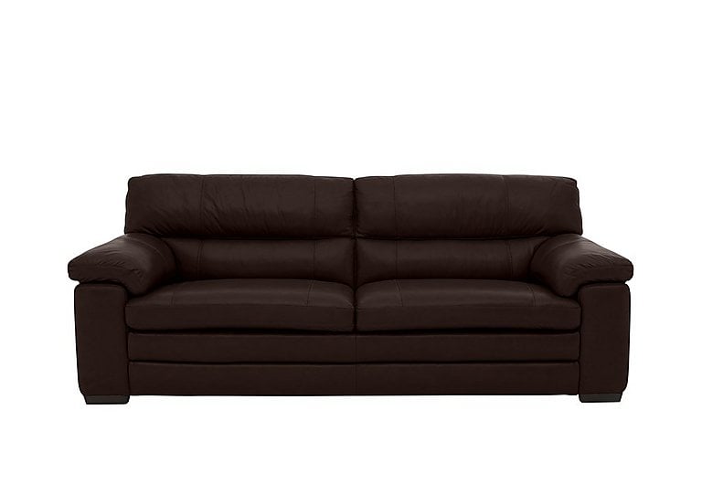 Cozee 3 Seater Pure Premium SK Leather Sofa - Dark Brown