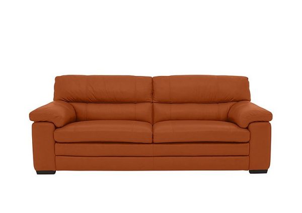 Cozee 3 Seater Pure Premium SK Leather Sofa  Caramel | Bed Sava