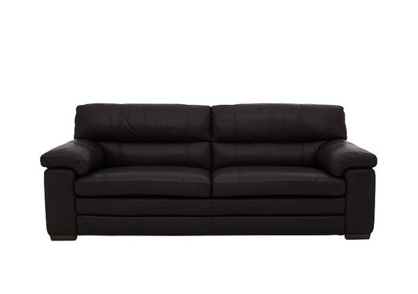 Cozee 3 Seater Pure Premium TO Leather Sofa  Mahogany | Bed Sava