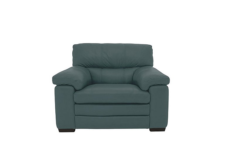 Cozee BV Leather Armchair - BV Lake Green
