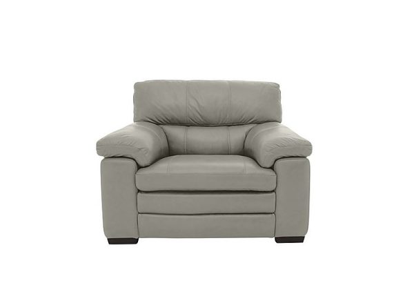 Cozee BV Leather Armchair  Silver Grey | Bed Sava