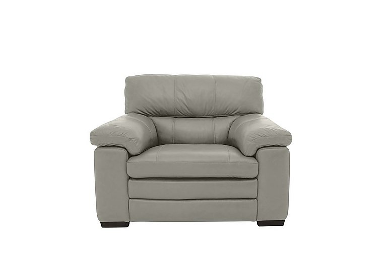 Cozee BV Leather Armchair - Silver Grey