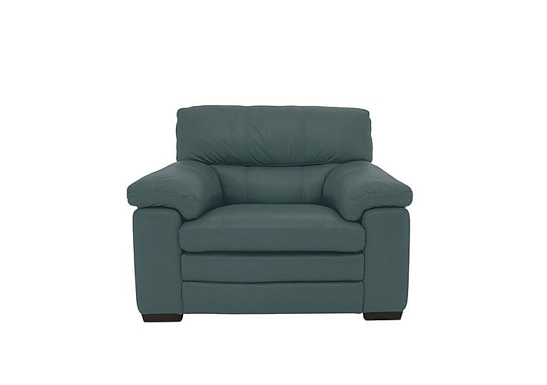 Cozee NC Leather Armchair - NC Lake Green