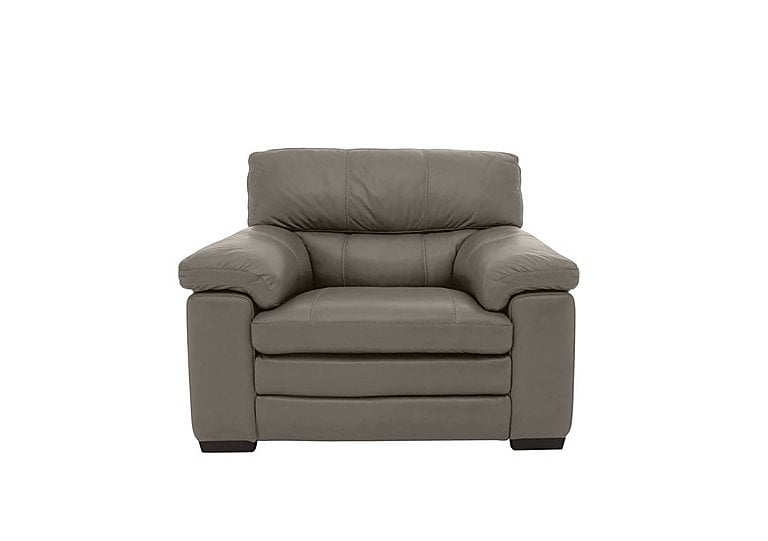 Cozee NC Leather Armchair  NC Elephant | Bed Sava