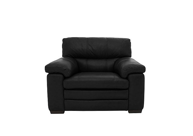 Cozee NC Leather Armchair  Black | Bed Sava