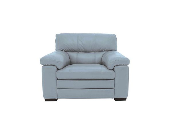 Cozee NC Leather Armchair  Pearl Blue | Bed Sava