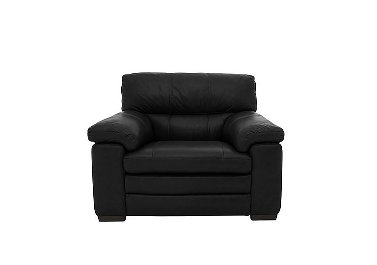Cozee Leather Armchair - Black