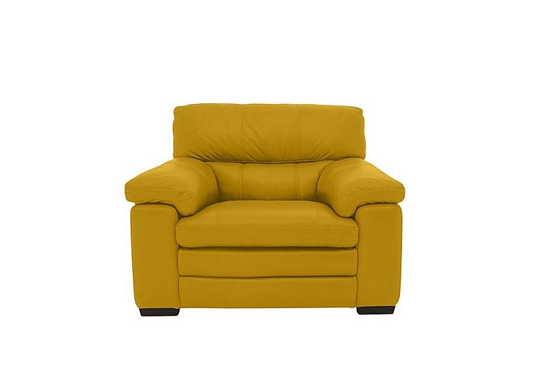 Cozee Leather Armchair - Yellow