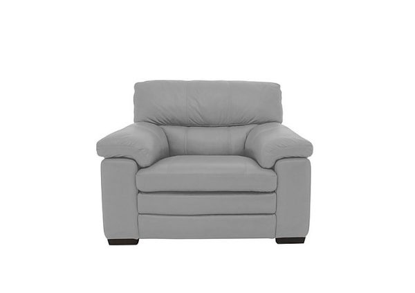 Cozee Leather Armchair  Light Grey | Bed Sava
