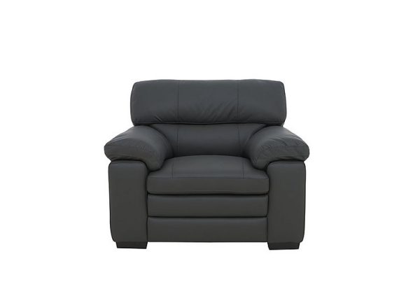 Cozee Leather Armchair  Shale Grey | Bed Sava