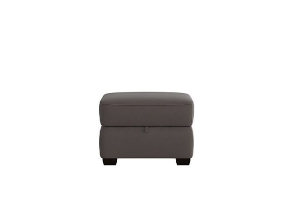 World of Leather  Cozee Fabric Storage Footstool  Dark Grey | Bed Sava