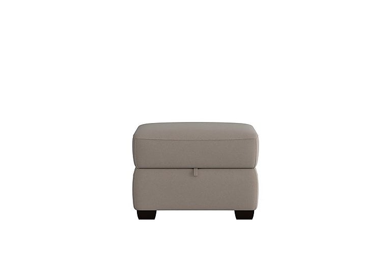 Cozee Fabric Storage Footstool  Silver | Bed Sava