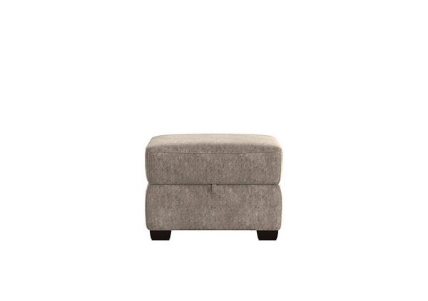 Cozee Fabric Storage Footstool  Mink | Bed Sava