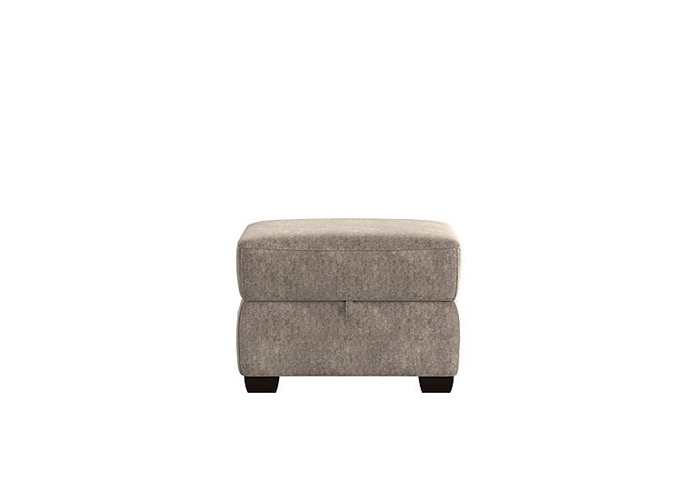 Cozee Fabric Storage Footstool  Mink | Bed Sava