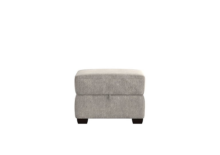 World of Leather - Cozee Fabric Storage Footstool - Grey