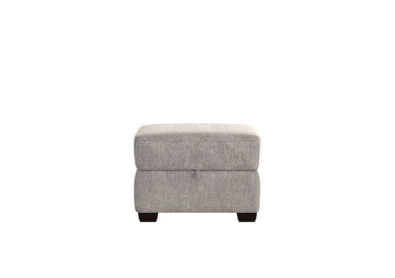 Cozee Fabric Storage Footstool  Grey | Bed Sava