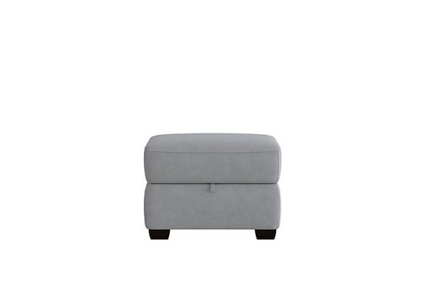 Cozee Fabric Storage Footstool  Bluish Grey | Bed Sava